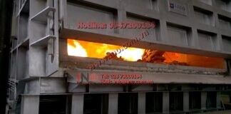 ESA Regenerative burners in aluminium holding/melting reverberatory tilting furnace