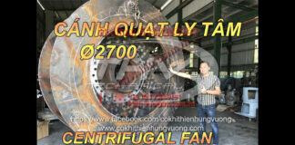 Cánh Quạt Ly Tâm Ø2700 – Tiện Đứng CNC – CNC Vertical Lathe