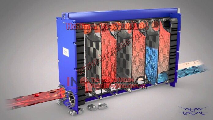 Alfa Laval 2-pass gasketed plate-and-frame heat exchanger