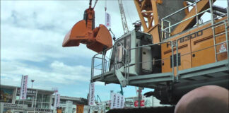 Massive Liebherr HS 8300 clamshell bucket excavator