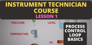 Process control loop Basics – Instrumentation technician Course – Lesson 1