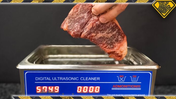 Tenderizing a Steak With an Ultrasonic Cleaner