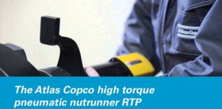 The Atlas Copco High Torque Pneumatic Nutrunner RTP