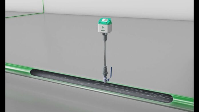 How to install a compressed air flow meter under pressure?