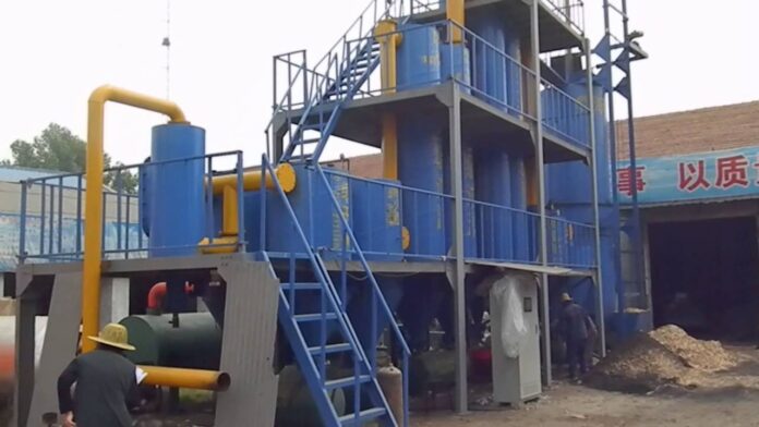 Energy saving biomass gasifier power plant