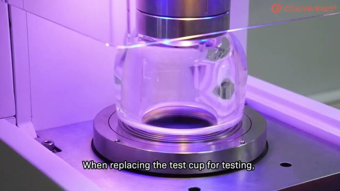 One-Click Test và Công nghệ IoT – Thiết bị AirBurst Pneumatic Bursting Strength Tester